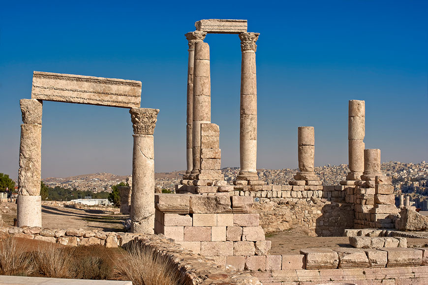 Temple of Hercules in Amman (Philadelphia), Jordan. The photo is part of the photographer's album entitled: “Macedonian Decapolis of Jordan. A photographic itinerary through the lens of Orestis Kourakis".