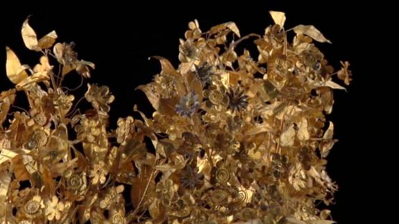 presentation video of interactive rotational photography - gold wreath Paul Getty - Archaeological Museum of Thessaloniki