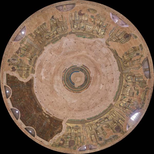 Panoramic photograph of the dome or Rotonda monument, Thessaloniki, Greece. ©EFAPOTH